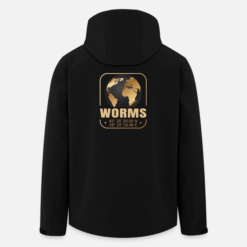 Worms - Recycelte Männer Softshell-Jacke von Stanley/Stella - Schwarz