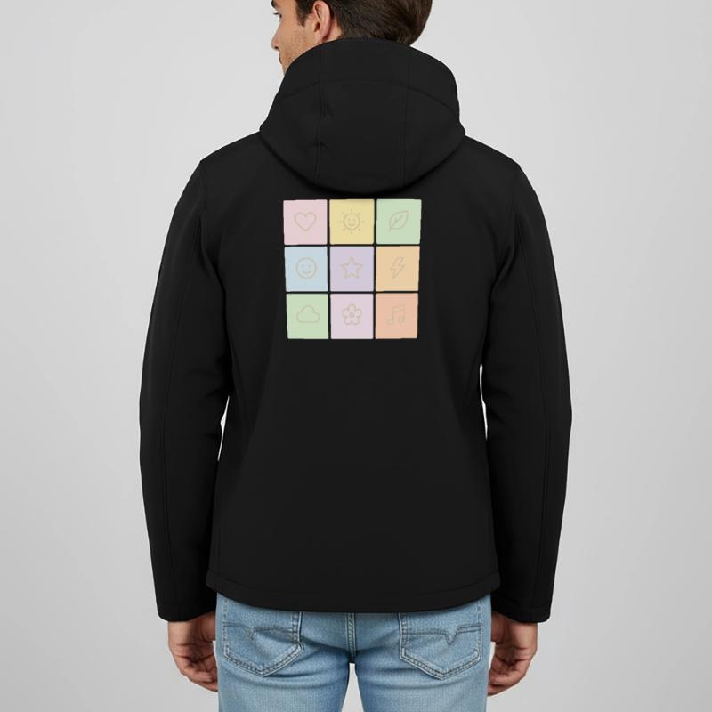 Pastel Bento Vibes Men’s Recycled Softshell Jacket by Stanley/Stella