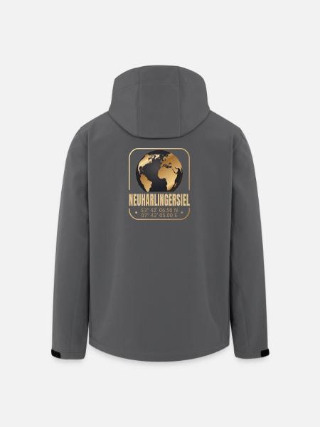 Neuharlingersiel - Recycelte Männer Softshell-Jacke von Stanley/Stella - Schwarz