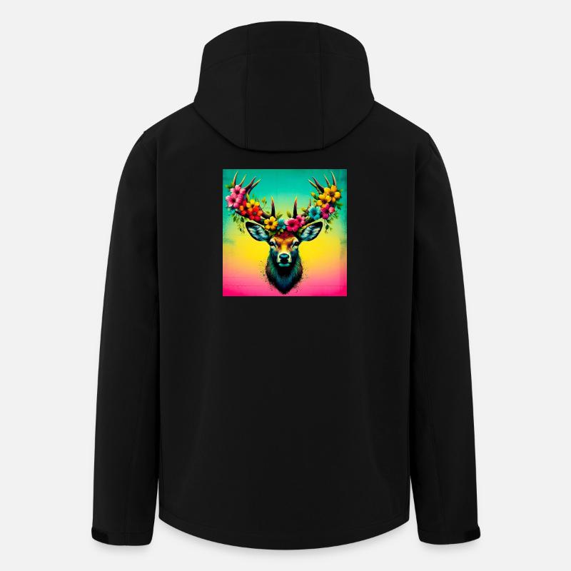 Cerf - Veste softshell homme en polyester recyclé Stanley/Stella - noir