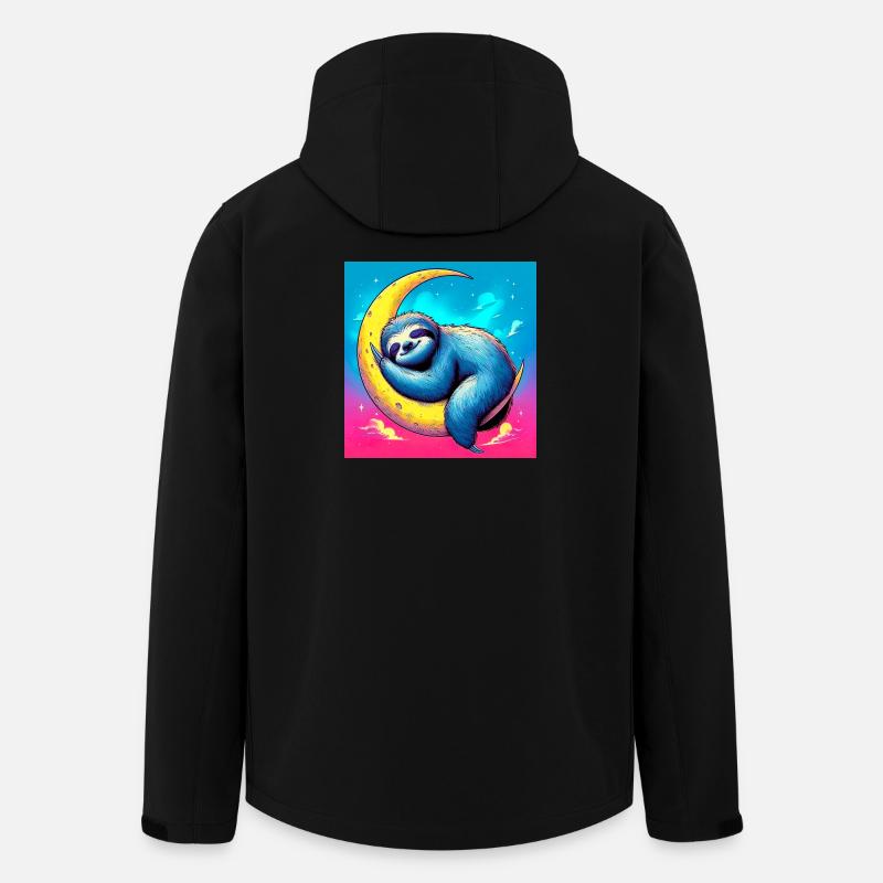 Faultier schläft auf dem Mond - Recycelte Männer Softshell-Jacke von Stanley/Stella - Schwarz
