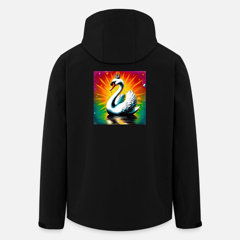 Schwan mit der Krone - Recycelte Männer Softshell-Jacke von Stanley/Stella - Schwarz