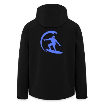 Surfeur Surf Planche de Surf Silhouette Été - Veste softshell homme en polyester recyclé Stanley/Stella - noir - Dos - AI Model Male 185 light (185cm)