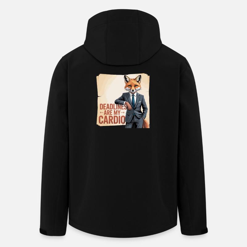 Deadlines sind mein Cardio-Büro-Fuchs - Recycelte Männer Softshell-Jacke von Stanley/Stella - Schwarz
