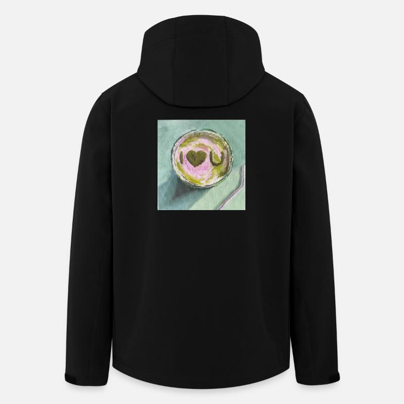 I luv Matcha Künstlerische Snack-Illustration - Recycelte Männer Softshell-Jacke von Stanley/Stella - Schwarz