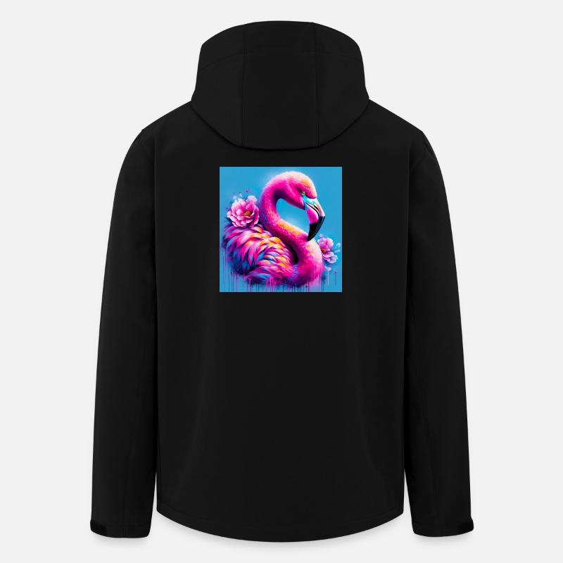 flamingo - Men’s Recycled Softshell Jacket by Stanley/Stella - black