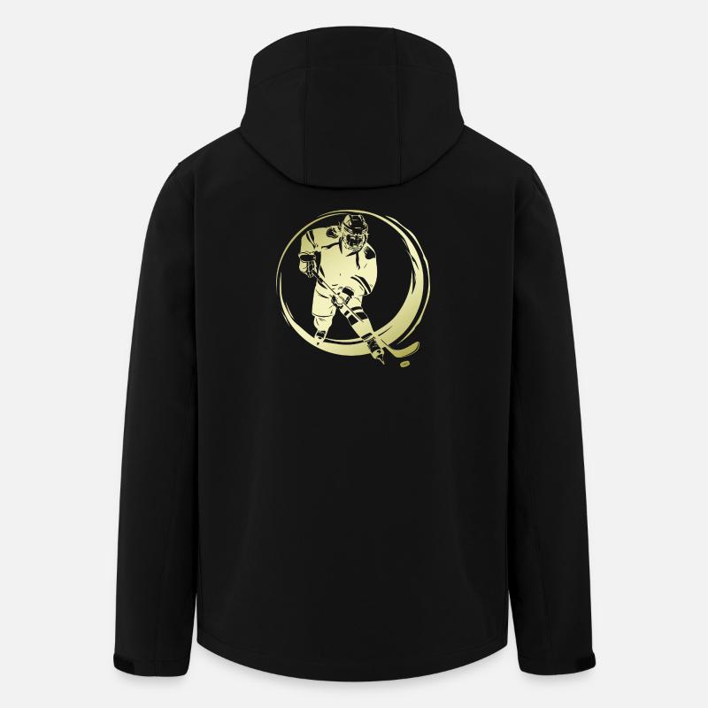 Hockey Spieler Silhouette - Recycelte Männer Softshell-Jacke von Stanley/Stella - Schwarz