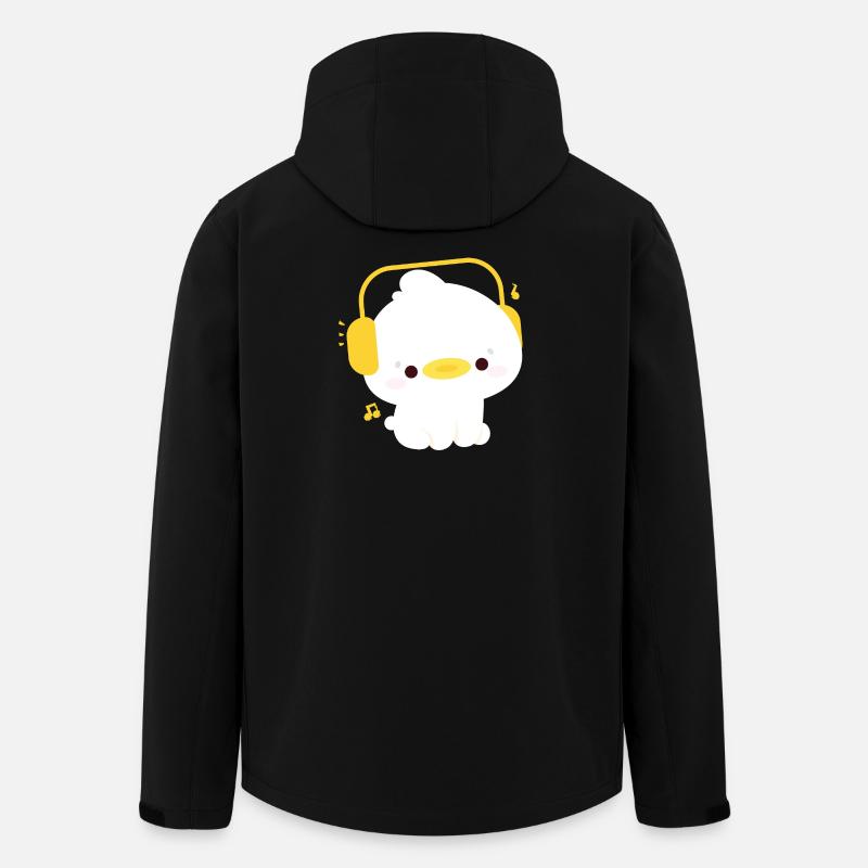 Canard avec écouteurs - Veste softshell homme en polyester recyclé Stanley/Stella - noir