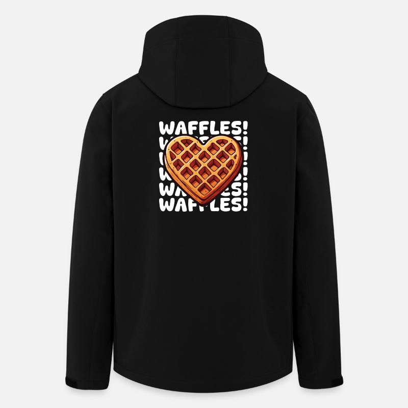Pop Art Waffel Herz - Recycelte Männer Softshell-Jacke von Stanley/Stella - Schwarz