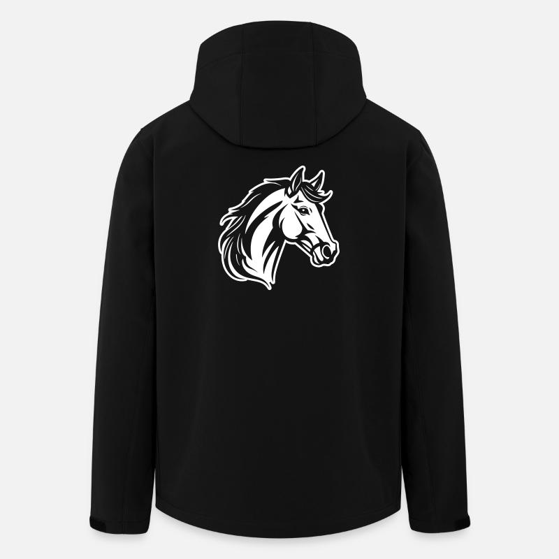 Pferd Kopf - Recycelte Männer Softshell-Jacke von Stanley/Stella - Schwarz