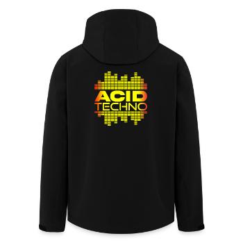 Acid Techno Pulse - Men’s Recycled Softshell Jacket by Stanley/Stella - black - Back - AI Model Male 185 light (185cm)