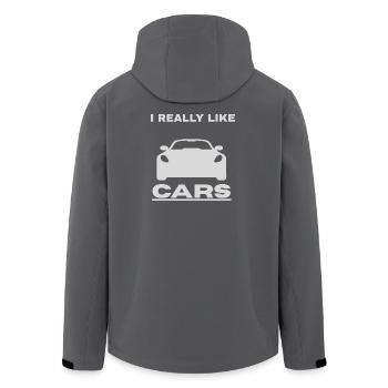 I Really Like Cars – Auto Fan & Motorsport Design - Men’s Recycled Softshell Jacket by Stanley/Stella - anthracite - Back - AI Model Male 185 light (185cm)