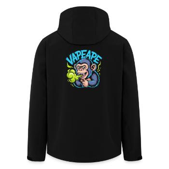 Vapeape Funny Monkey Graphic - Men’s Recycled Softshell Jacket by Stanley/Stella - black - Back - AI Model Male 185 light (185cm)