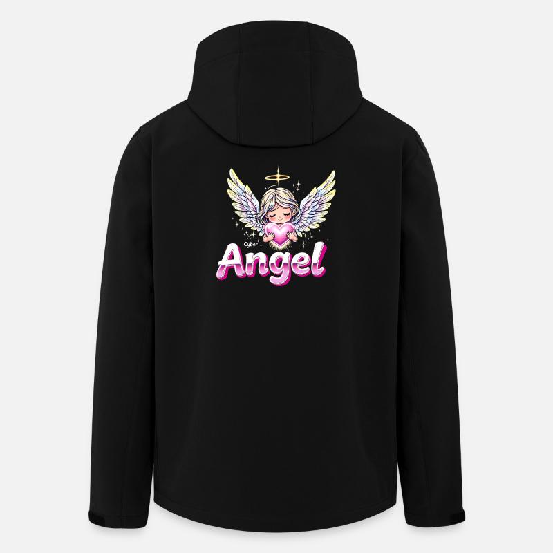 Y2K Retro – Cyber Angel - Men’s Recycled Softshell Jacket by Stanley/Stella - black