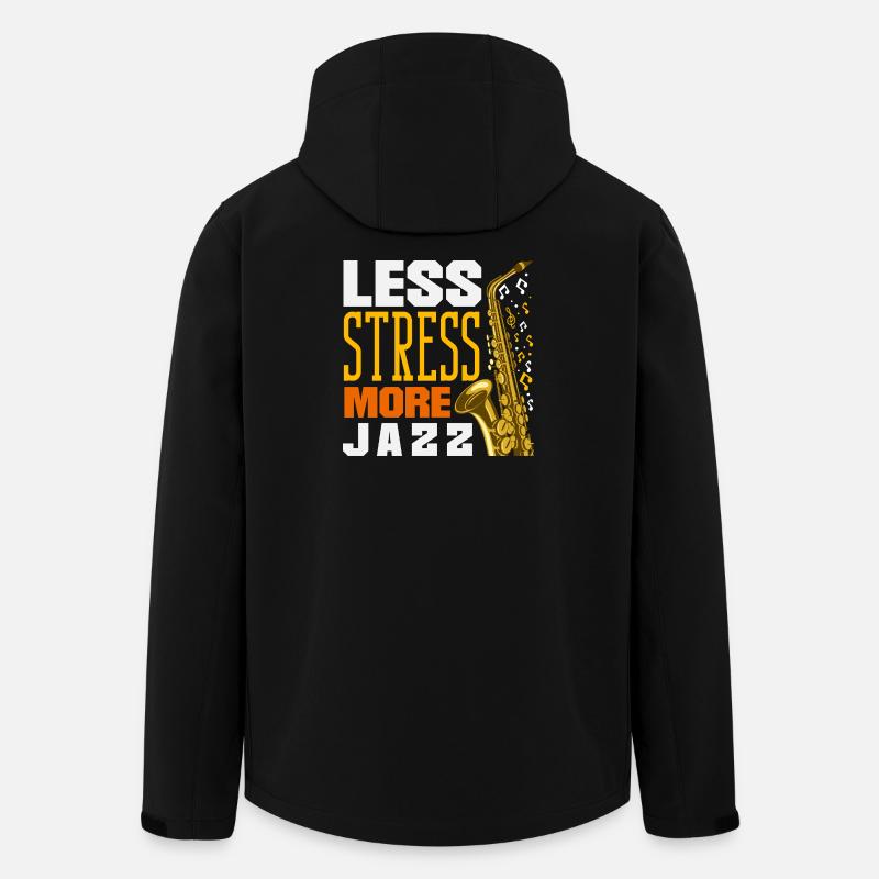 Saxofon - Recycelte Männer Softshell-Jacke von Stanley/Stella - Schwarz
