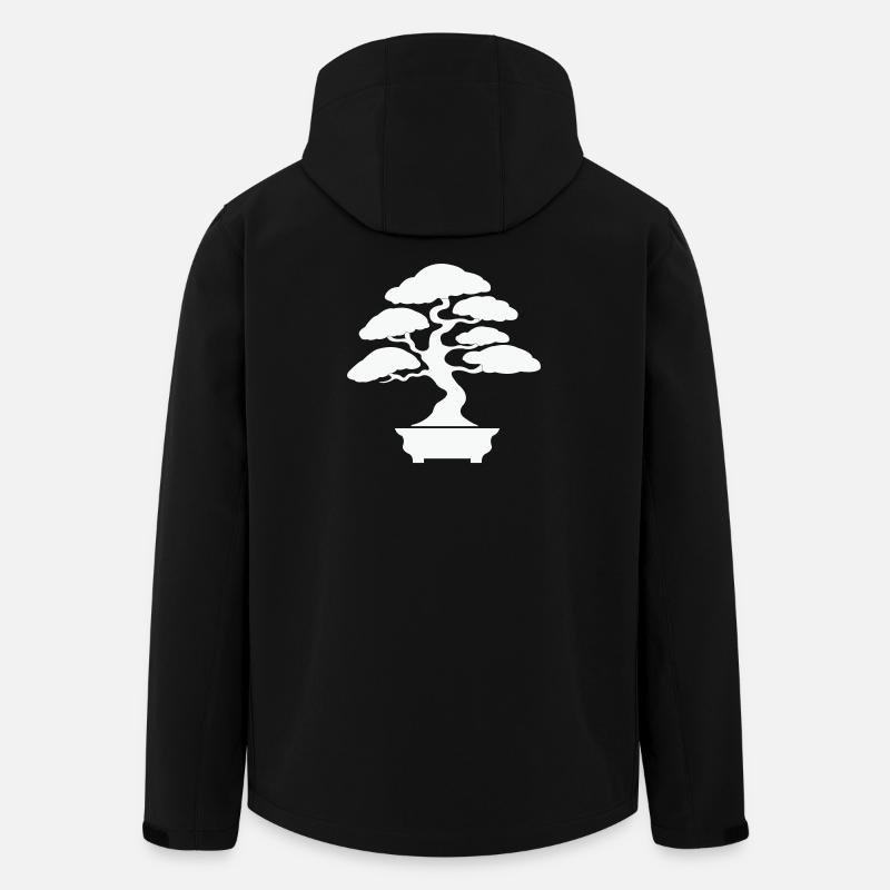 Zen Bonsai Silhouette - Recycelte Männer Softshell-Jacke von Stanley/Stella - Schwarz