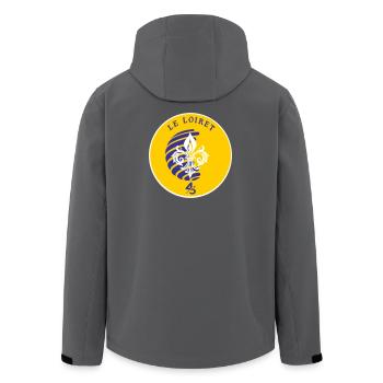 Fleur de Lys Loiret 45 - Recycelte Männer Softshell-Jacke von Stanley/Stella - Anthrazit - Hinten - AI Model Male 185 light (185cm)
