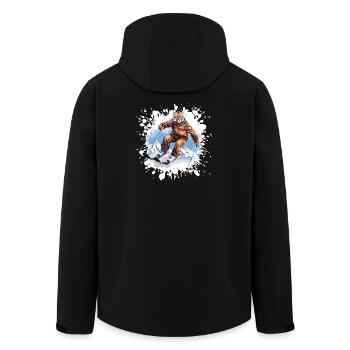 Gepard Ski Skifahren - Recycelte Männer Softshell-Jacke von Stanley/Stella - Schwarz - Hinten - AI Model Male 185 light (185cm)