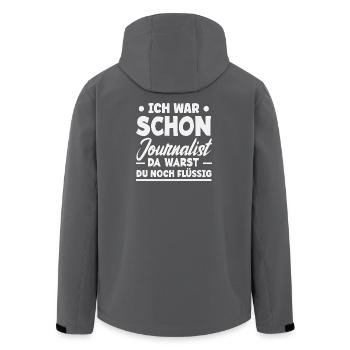 You're still a fluent investigative reporter - Men’s Recycled Softshell Jacket by Stanley/Stella - anthracite - Back - AI Model Male 185 light (185cm)
