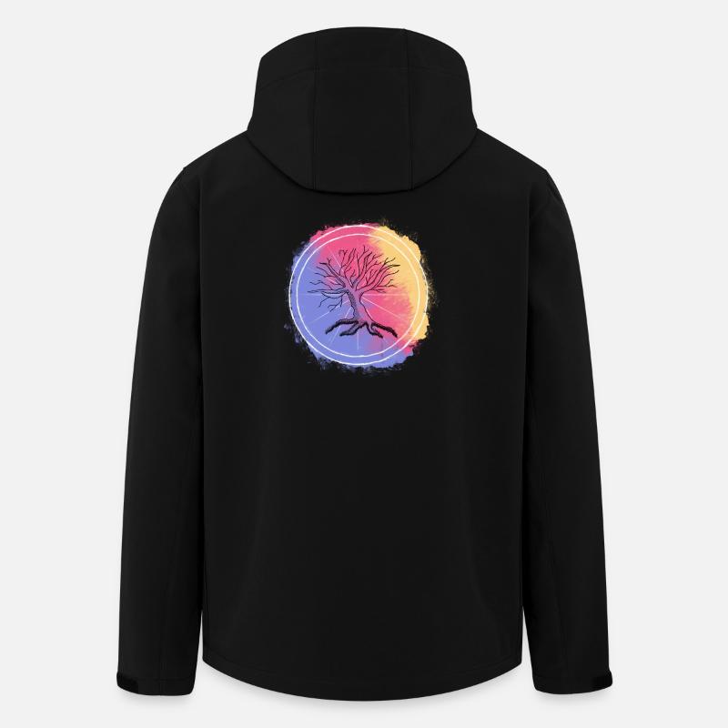 Farbiger Baum - Recycelte Männer Softshell-Jacke von Stanley/Stella - Schwarz