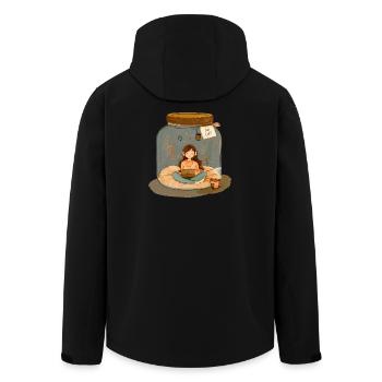 JarLoFi Girl 1 - Men’s Recycled Softshell Jacket by Stanley/Stella - black - Back - AI Model Male 185 light (185cm)