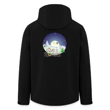 La magie hivernale Vivre dans l’instant - Veste softshell homme en polyester recyclé Stanley/Stella - noir - Dos - AI Model Male 185 light (185cm)