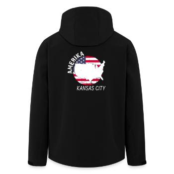 Kansas City - Veste softshell homme en polyester recyclé Stanley/Stella - noir - Dos - AI Model Male 185 light (185cm)