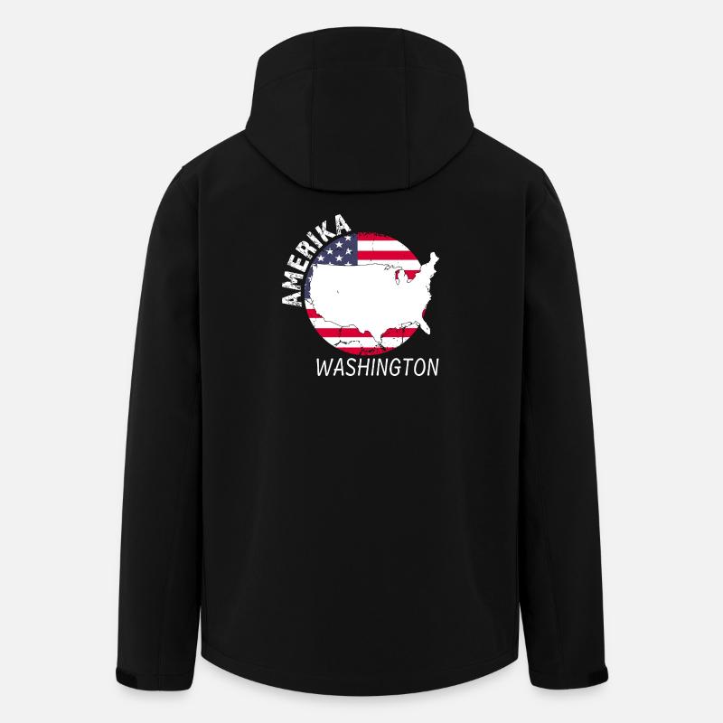 Washington - Men’s Recycled Softshell Jacket by Stanley/Stella - black