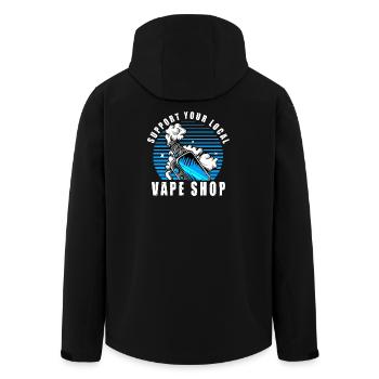 Vape Dampfer E Zigarette Spruch Vaping Geschenk  - Recycelte Männer Softshell-Jacke von Stanley/Stella - Schwarz - Hinten - AI Model Male 185 light (185cm)