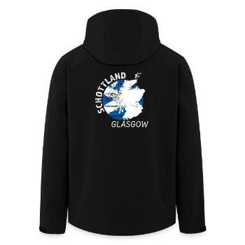 Glasgow - Recycelte Männer Softshell-Jacke von Stanley/Stella - Schwarz - Hinten - AI Model Male 185 light (185cm)