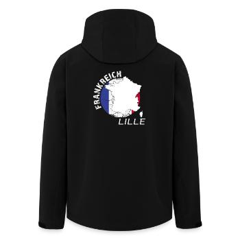 Lille - Recycelte Männer Softshell-Jacke von Stanley/Stella - Schwarz - Hinten - AI Model Male 185 light (185cm)