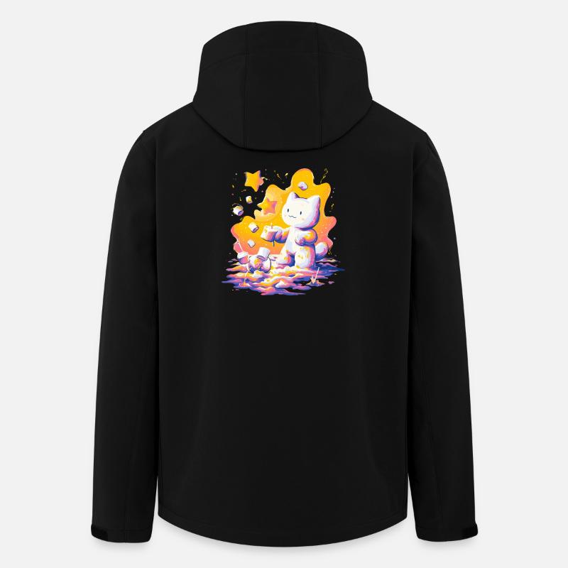 Cat Cosmos Neon Palette - Men’s Recycled Softshell Jacket by Stanley/Stella - black