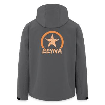First name Leyna - Men’s Recycled Softshell Jacket by Stanley/Stella - black - Back - AI Model Male 185 light (185cm)