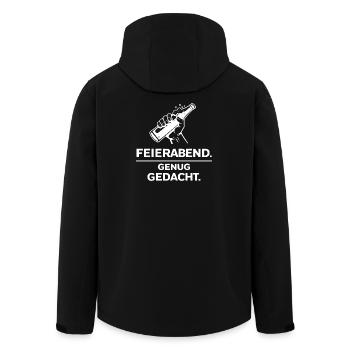 C’est l’heure de fermer. Assez réfléchi. - Veste softshell homme en polyester recyclé Stanley/Stella - noir - Dos - AI Model Male 185 light (185cm)