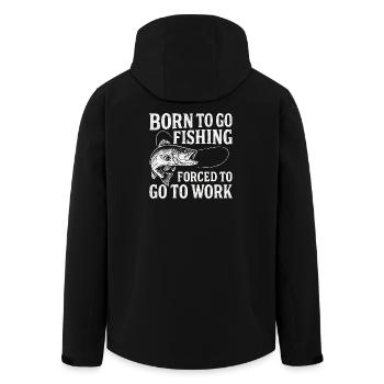 Né pour aller pêcher, forcé de travailler Pêcheur - Veste softshell homme en polyester recyclé Stanley/Stella - noir - Dos - AI Model Male 185 light (185cm)