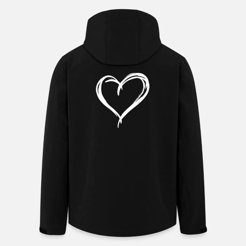 Herz - Recycelte Männer Softshell-Jacke von Stanley/Stella - Schwarz