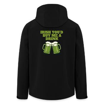 Irish You'd Buy Me a Drink - Men’s Recycled Softshell Jacket by Stanley/Stella - black - Back - AI Model Male 185 light (185cm)