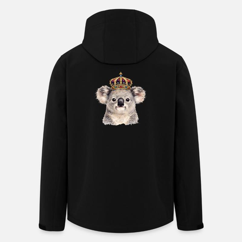 Royal koala with crown - Men’s Recycled Softshell Jacket by Stanley/Stella - black