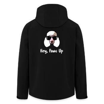 Lustige Pudel-Sonnenbrille Hey Paws Up Geschenk - Recycelte Männer Softshell-Jacke von Stanley/Stella - Schwarz - Hinten - AI Model Male 185 light (185cm)