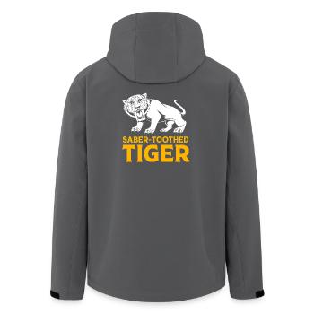 Säbelzahntiger Urzeit - Recycelte Männer Softshell-Jacke von Stanley/Stella - Schwarz - Hinten - AI Model Male 185 light (185cm)