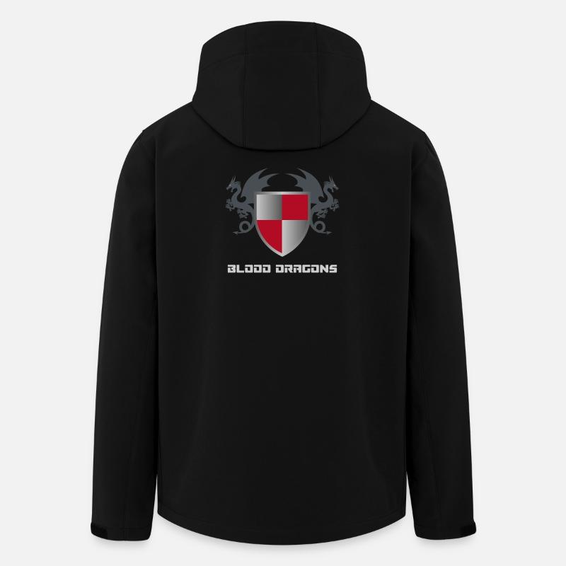Dragons Shield – Mittelalterliches Rock Metal Tee - Recycelte Männer Softshell-Jacke von Stanley/Stella - Schwarz