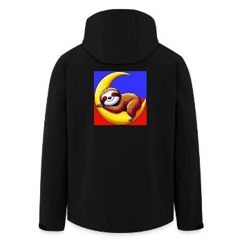 La paresse dort sur la Lune - Veste softshell homme en polyester recyclé Stanley/Stella - noir - Dos - AI Model Male 185 light (185cm)
