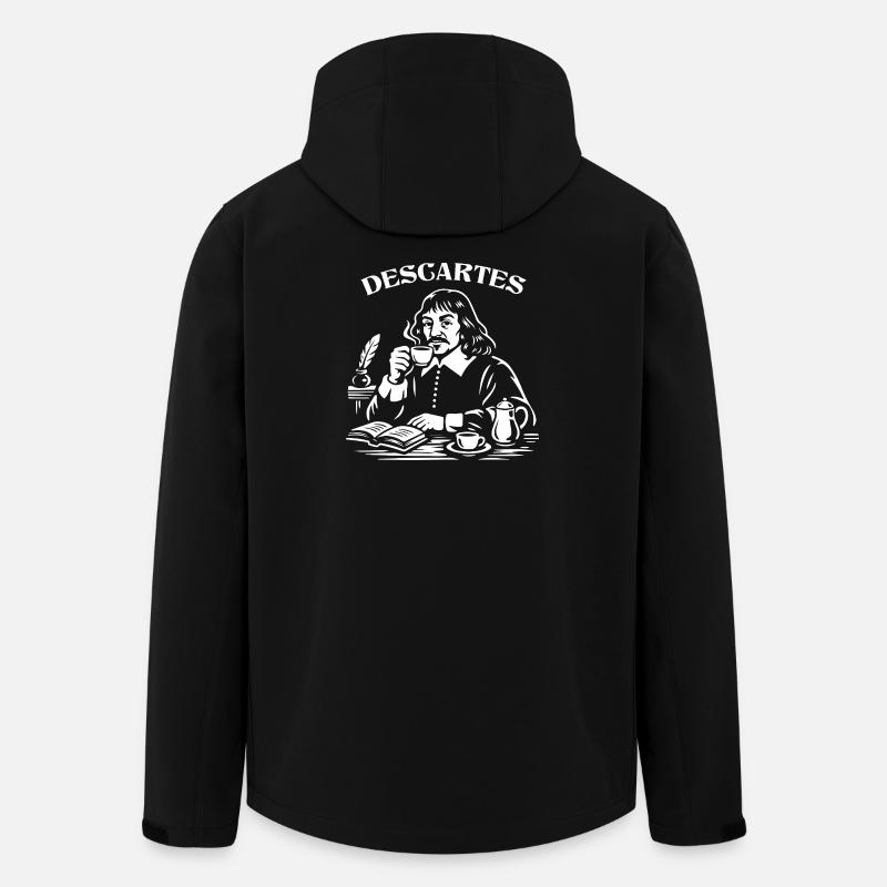 Descartes Coffee Break Portrait - Men’s Recycled Softshell Jacket by Stanley/Stella - black