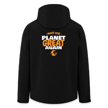 Rendre notre planète grande à nouveau Éco Terre Design - Veste softshell homme en polyester recyclé Stanley/Stella - noir - Dos - AI Model Male 185 light (185cm)