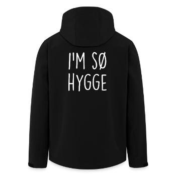 Hygge Denmark Dänemark - Recycelte Männer Softshell-Jacke von Stanley/Stella - Schwarz - Hinten - AI Model Male 185 light (185cm)