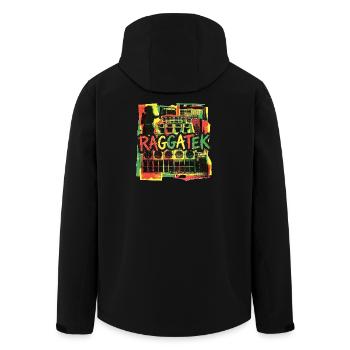 Raggatek Session Soundsystem - Recycelte Männer Softshell-Jacke von Stanley/Stella - Schwarz - Hinten - AI Model Male 185 light (185cm)