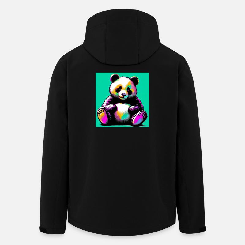 Panda - Recycelte Männer Softshell-Jacke von Stanley/Stella - Schwarz