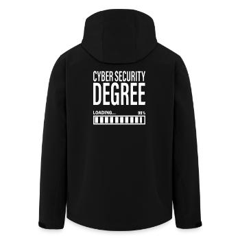 Cybersecurity Student Engineer Cyber Security - Men’s Recycled Softshell Jacket by Stanley/Stella - black - Back - AI Model Male 185 light (185cm)
