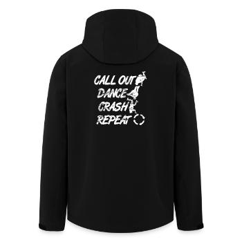 Breakdance Moves - Men’s Recycled Softshell Jacket by Stanley/Stella - black - Back - AI Model Male 185 light (185cm)
