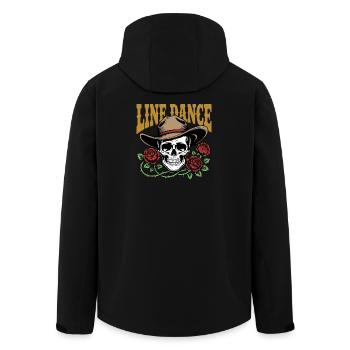Line Dance Skull & Roses - Recycelte Männer Softshell-Jacke von Stanley/Stella - Schwarz - Hinten - AI Model Male 185 light (185cm)